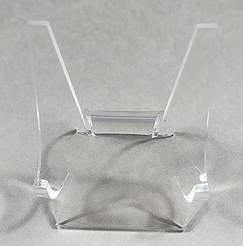 HQRP-Crystal 3" Acrylic Display Stand Pedestal for Crystal Heart / Slice / Slab and other Stones - size: 3"