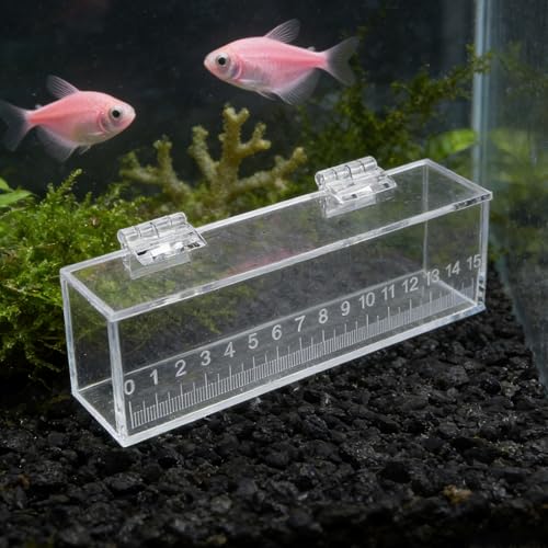 Fish Acclimation Box: Clear Acrylic Breeder Box - Aquarium Isolation Separator for Isolating Fish Fry/Betta Hatching/Guppy Breeding - size: 16.00X5.60X4.50CM