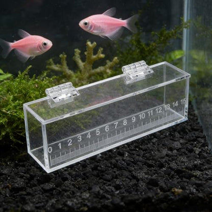 Fish Acclimation Box: Clear Acrylic Breeder Box - Aquarium Isolation Separator for Isolating Fish Fry/Betta Hatching/Guppy Breeding - size: 16.00X5.60X4.50CM