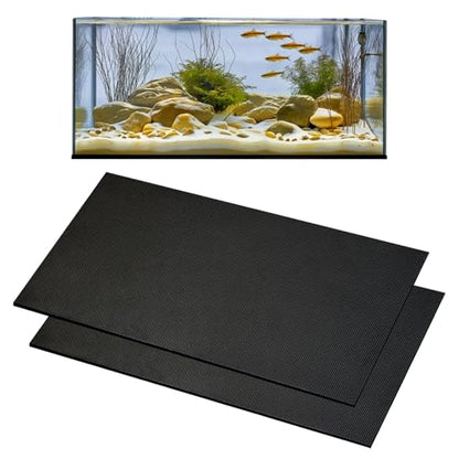 2 Pack Aquarium Leveling Mat for Under Tank 15''x 30''x 0.2'' | Fish Tank Pad Waterproof Shockproof Surface Texture Non-Slip Foam Without Adhesive Easy to Cut - size: 15''x 30''x 0.2''