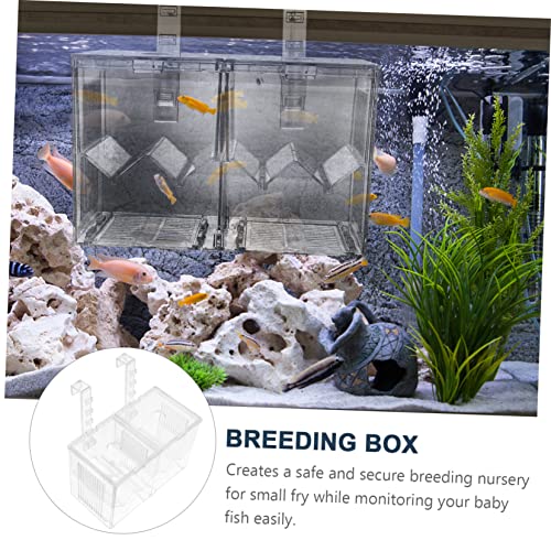 Happyyami Fish Tank Breeding Isolation Box Hatchery Incubator for Betta Fish and Guppy Fry Easy Observation Prevents Secure Nursery for Newborns