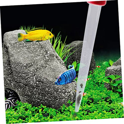 Happyyami Aquarium Tools Pipette 50ml Red Fish Cleaning Device for Fish Tank and Aquarium Cleaning - color: Red, size: Size 3