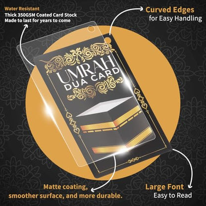 20 Umrah Dua Cards – Step-by-Step Guide to Umrah Duas, Prayers & Supplications – Portable Flashcards for Umrah Mubarak Gifts, Islamic Prayer Cards, Dua Reminder, Thoughtful Umrah Gift Idea
