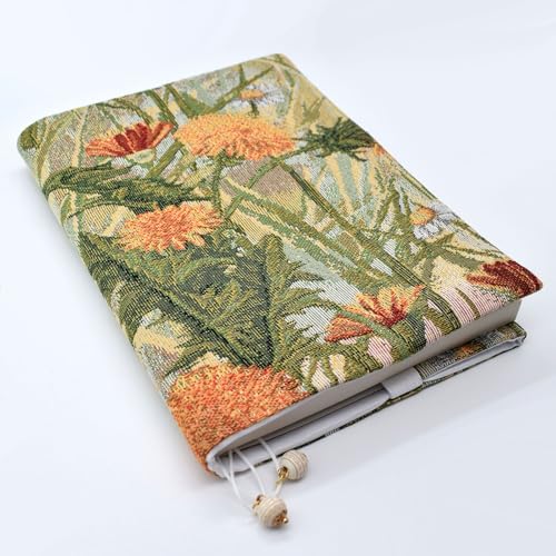 BLBMH A5 Fabric Book Cover for Paperback Journal Notebook- WD Dandelion - color: Wd Dandelion, size: 8.3in
