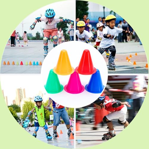 40 Pcs Marker Cones Roller Skating Cones Soccer Training Cones Traffic Cones Indoor Outdoor Agility Mini Sports Cones for Skate Practice Sport Training