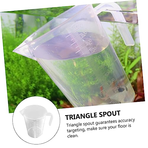 Garneck 2pcs Fish Tank Measuring Cup Thickened Aquarium Water Changing Tool Scale for Feeding and Cleaning Aquariums