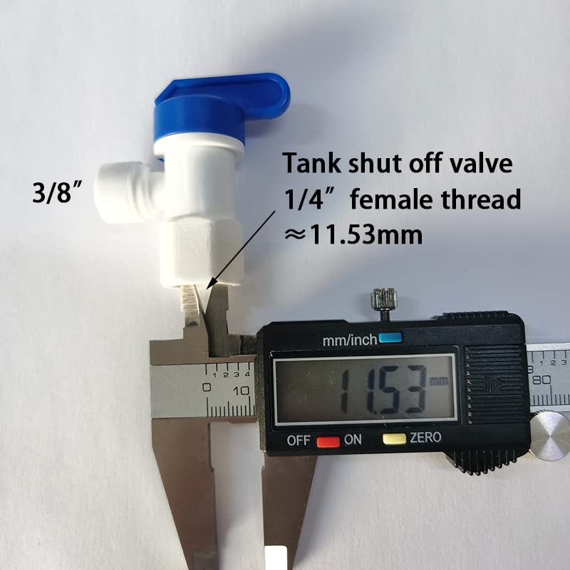 Malida Tank Ball Valve 1/4" FPT by 1/4",3/8" OD Tubing quick connector for RO Water Reverse Osmosis Filter system set of 4