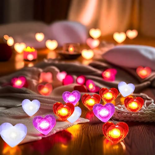 Heart String Lights 10FT 30 LED Romantic Valentine's Day Fairy Light for Decorating Celebrations Gift Giving - style: heart