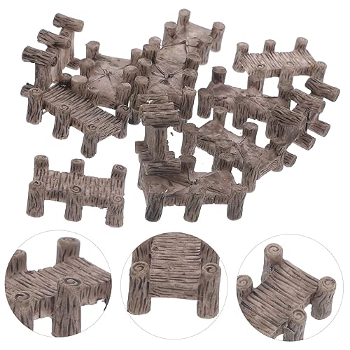 Abaodam 12pcs Mini Resin Bridge Model DIY Landscape Decor Miniature Bridge Statue for Aquarium