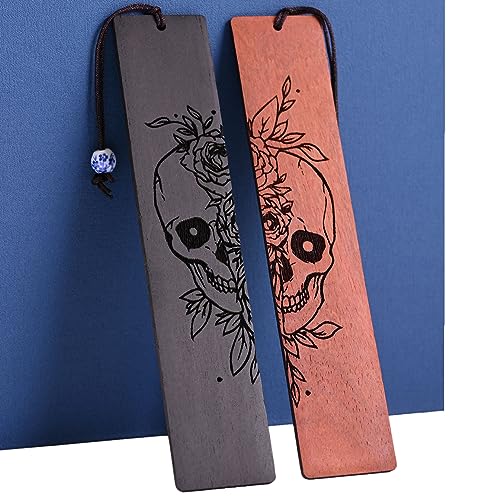 Horror Bookmark, Cool Halloween Bookmarks Skull Gothic Bookmarks for Adult Horror Gifts (Skull) - style: Skull
