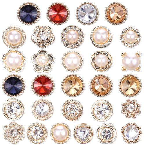 30Pcs Pearl Brooch Buttons Reusable Cover Up Button Pin No Sew Invisible Buttons Dress Supplies Decoration Replacement Safety Button Modesty Pin for Women Clothing Shirt Sweater Coat Shawl