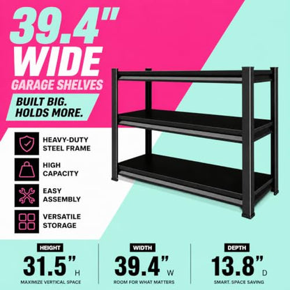 Fish Tank Stand for 20-40 Gallon Aquarium, Heavy Duty Metal Fish Stand with Adjustable Storage Shelf, 3 Tier Aquarium Stand Rack, 1800LBS Reptile Turtle Tank Stand, 3-Tier, 39.4"Wx 13.8"Dx 31.5"H - size: 3-Tier,39.4"Wx 13.8"Dx 31.5"H