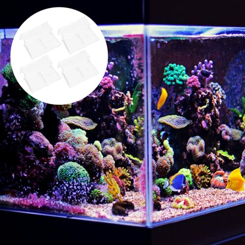 Toyvian 4pcs Sturdy Aquarium Cover Racks Acrylic Fish Tank Lid Brackets for Secure Support and Insulation for Covers Various Aquariums and Design