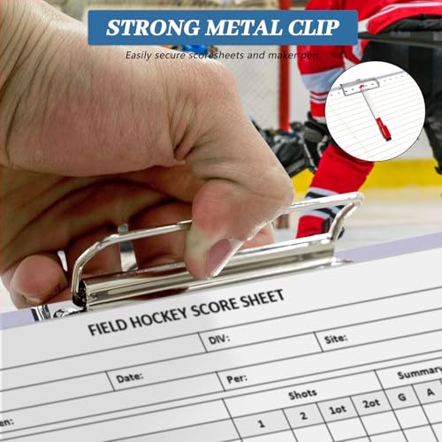 Coach Board Clipboard Premium Tactical Double-Sided Coach Marker Board with Full & Half Court Dry Erase Marker Board for Basketball Baseball Football Soccer Hockey Lacrosse & Volleyball Coahces - color: Ice Hockey