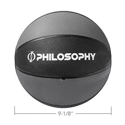 Philosophy Gym Medicine Ball - Weighted Fitness Non-Slip Ball - style: 10 LB