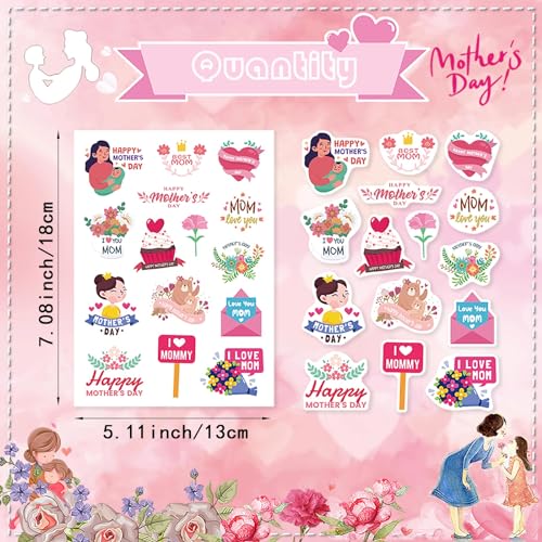 321PCS Mothers Day Stickers, Happy Mothers Day Stickers, Mom Stickers - style: Mother Day Stickers