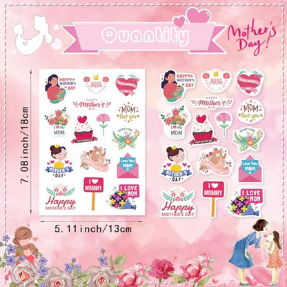 321PCS Mothers Day Stickers, Happy Mothers Day Stickers, Mom Stickers - style: Mother Day Stickers
