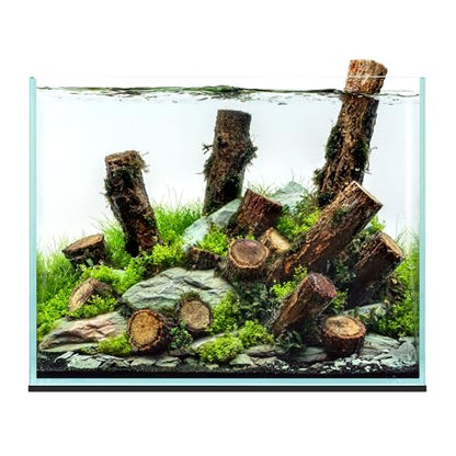 Ultum Nature Systems Ultra Clear Rimless Aquarium - Low Iron Glass Fish Tank with 45° Mitered Edges, 5mm-12mm Thick, Leveling Mat Included (3T, Tall, 3.4 Gallon) - size: [3T] - 3.7 Gal - 12.2 x 7.48 x 9.44 in