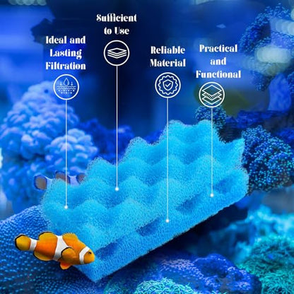 Threlaco 20 Pcs Aquarium Filters Replacement Filter Media Kits Compatible with Fluval 306/307, Including 2 Biological Foams, 6 Ammonia / 6 Phosphate / 6 Nitrite Remover - style: 306/307
