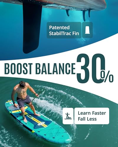 ZLX 11'6"x35" Ultra Wide Inflatable Stand Up Paddle Board | Stable Non-Slip Deck Pad, Unique Fin System, Premium SUP Accessories & Backpack - Upgraded Pump for Adults, All Skill Levels - color: Sand Beige