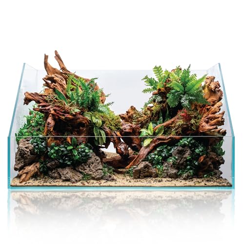 Ultum Nature Systems Rimless Paludarium - Ultra Clear Low Iron Glass with Mitired Edges, Bulkheads and Leveling Mat Inluded (60E) - style: 60E