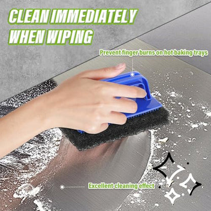 5 Pack Electric Cleaning Brush Pad Kitchen Bathroom Household Cleaning Pad Swimming Pool wall Cleaning Brush Heavy Duty Griddle Scrubber Scouring Pad and 1 Pack Handle kit(Black) - color: Black