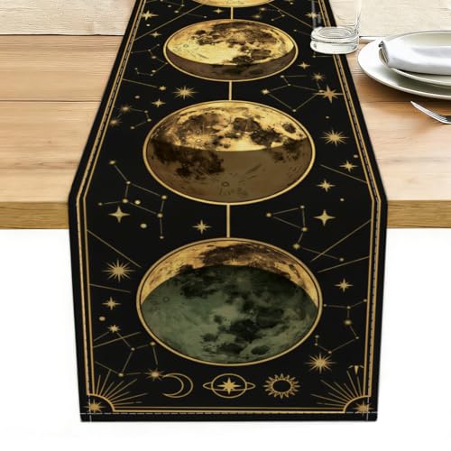 Astrology Moon Magic Art Table Runner, Housewarming Gifts for Women Mom - color: Celestial Decor