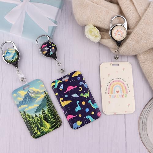 Cool Lanyard Retractable Badge Holder Reel Clip Heavy Duty Keychain Neck Lanyard for Keys Men Women Work ID Student Science Teacher, Nature Iceberg - color: Iceberg