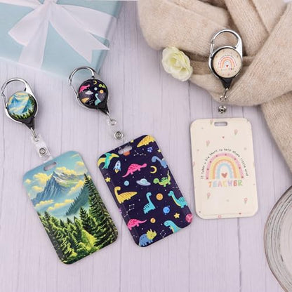 Cool Lanyard Retractable Badge Holder Reel Clip Heavy Duty Keychain Neck Lanyard for Keys Men Women Work ID Student Science Teacher, Nature Iceberg - color: Iceberg