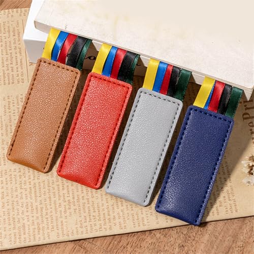 2 Pcs Creative Bookmarks Ribbon Page Markers Reading Bible Bible PU Leather Ribbon Page Holders