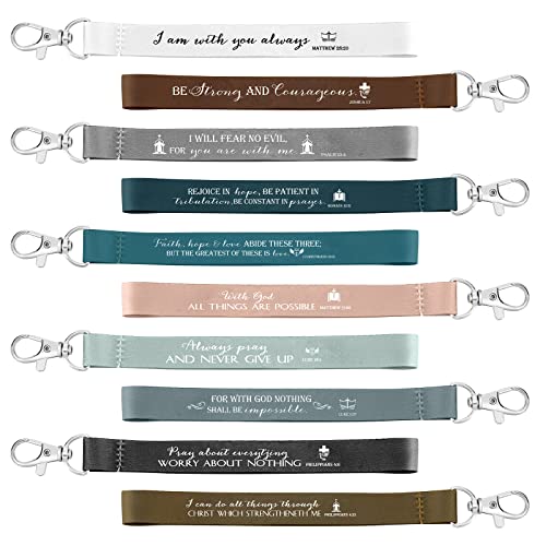 Inbagi 50 Pcs Christian Keychains, Bible Verse Keychain Bulk