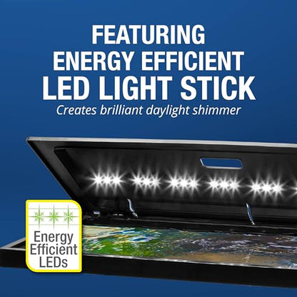 Tetra LED Aquarium Hood 30 in x 12 in, Low-Profile Fish Tank Cover with Hidden Lighting - size: 30 Inch