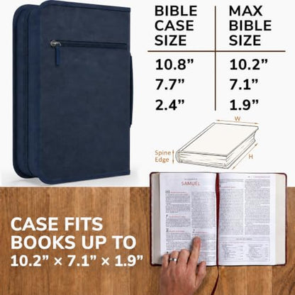 DEHITE Bible Cover for Men - Large Bible Cover Cases for Men Christian Gift