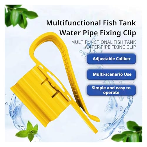 Aquarium Fish Tank Inflow Outflow Tube Holder 30pcs Aquarium Tube Holder Clip Fish Tank Water Change Hose Support ABS Plastic Glass Mount with Anti-Slip Design for Glass Fish Tanks(Gold) - color: Gold