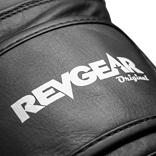 Revgear Pro Leather Boxing Gloves - Striking Boxing Training Gloves, Heavy Bag Gloves, Hook and Loop Wrist Support, Attached Thumb, Grip Bar -10500 - size: 16-Ounce