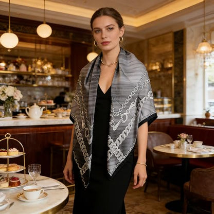 43" Large Square Scarf Fashion Scarves Hair Wrapping Scarfs Night Sleeping Headscarf for Women B07 - color: B0712
