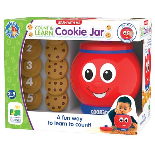 The Learning Journey Learn With Me - Count & Learn Cookie Jar - Counting and Numbers STEM Teaching Toddler Toys & Gifts for Boys & Girls Ages 2 Years and Up - Award Winning Preschool Learning Toys - style: Count & Learn Cookie Jar
