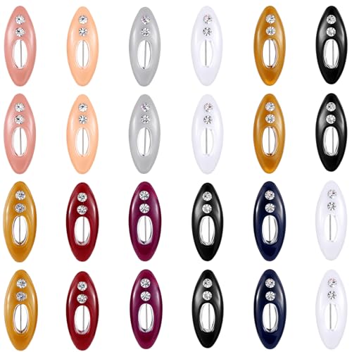 24 Pcs Hijab Pins for Women Muslim, Colorful Plastic Hijab Pins for Scarves, Hijabs, Shawls, Non-Slip Clips