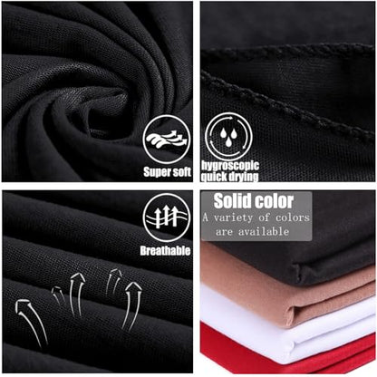 ZRQ 1 Pieces Black Stretch Hijab Extra Long Solid Color African Shawl Hair Scarfs Jersey Turban Fashion Head Scarf Soft Head Wraps for Black Women - color: Black