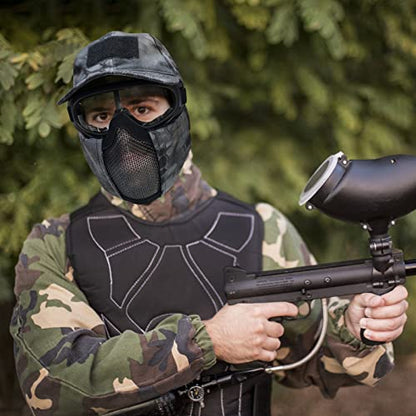Airsoft Mask with Goggles, Foldable Half Face Airsoft Mesh Mask with Ear Protection for Paintball Shooting Cosplay CS Game - color: DPB-3PCS, size: 3pcs