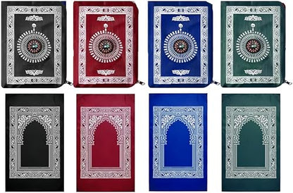 Travel Prayer Mat, 4 PCS 60cm*100cm Portable Prayer Mat, Waterproof Prayer Mat, Prayer Rug, Muslim Travel Prayer Mat, for Ramadan Gifts, Muslim Prayer (Green, Blue, Red, Black)