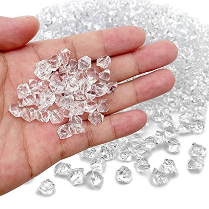 Reusable Fake Ice Cubes 2500 pcs 6 x 9 mm for Rock Crystals Treasure Gems for Table Scatters, Vase Fillers, Wedding Photography Props Vase Fillers - color: 6*9mm-2500pcs