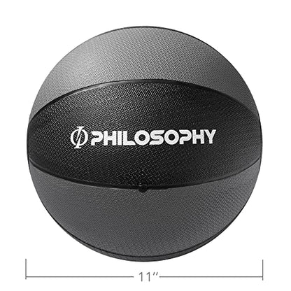 Philosophy Gym Medicine Ball - Weighted Fitness Non-Slip Ball - style: 20 LB