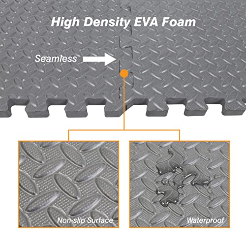 BIG RED ARPM001BK Interlocking Foam Mat Protective Exercise Workout Puzzle Floor Mat Tiles for Home Gym Equipment