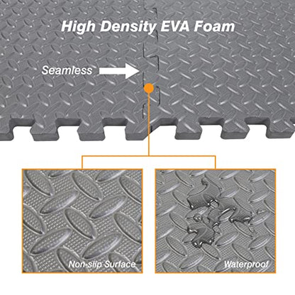 BIG RED ARPM001BK Interlocking Foam Mat Protective Exercise Workout Puzzle Floor Mat Tiles for Home Gym Equipment