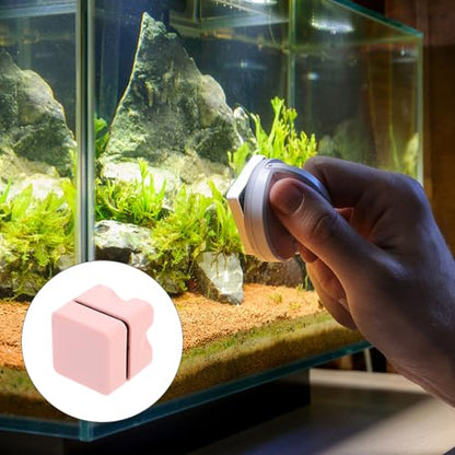 Mipcase Magnetic Fish Tank Cleaning Brush 1.25In Aquarium Magnet Scraper for Small Fish Tank Floating Glass Accessory for Easy Hand