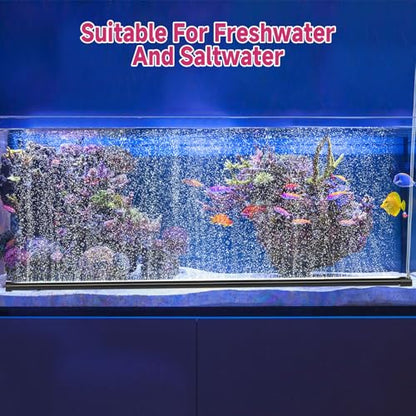 hygger Aquarium Bubble Curtain Wall, Quiet Fish Tank Air Stone with Accessories, High Dissolved Aquarium Bubbler Oxygen Diffuser Decoration for Freshwater & Saltwater - size: 29.5-IN Long