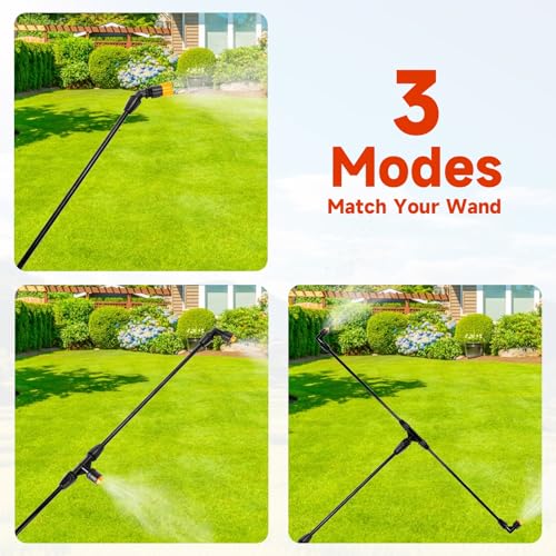 6 Nozzles Poly Boom Wand with 1/4" Brass Fitting, ATV sprayer Boom, Wide-Coverage Agricultural & Lawn Spray Attachment for Tractors/UTVs - color: Black