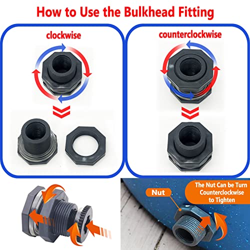 Rain Barrel Spigot PVC Faucet Kit Water Diverter Kit with Bulkhead Fitting, Ball Valve, Garden Hose Barb(16mm) Adapter, Pipe Clamps, Thread Tape, Hole Saw(for 16mm ID Hose) - size: For 16mm ID hose