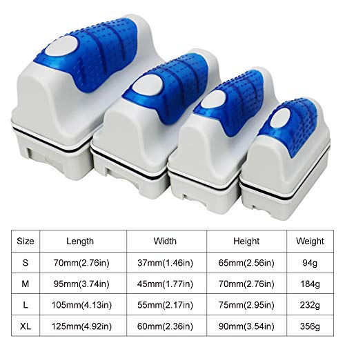 Jasonwell Magnetic Aquarium Fish Tank Glass Algae Glass Cleaner Scrubber Floating Clean Brush(L) - size: L